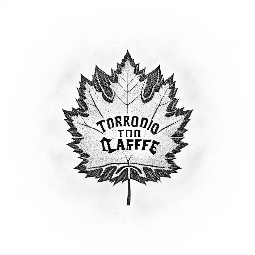 family crest with the toronto maple leafs logo  tattoo design idea