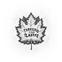 family crest with the toronto maple leafs logo  tattoo design idea