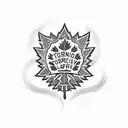 family crest with the toronto maple leafs logo  tattoo design idea