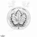 family crest with the toronto maple leafs logo  tattoo design idea