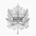 family crest with the toronto maple leafs logo  tattoo design idea
