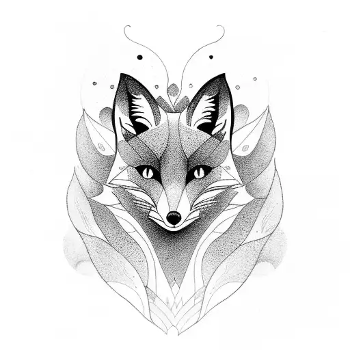 Fox inside Mandala tattoo design idea