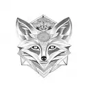 Fox inside Mandala tattoo design idea