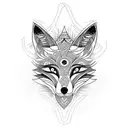 Fox inside Mandala tattoo design idea