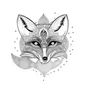 Fox inside Mandala tattoo design idea