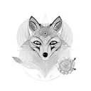 Fox inside Mandala tattoo design idea