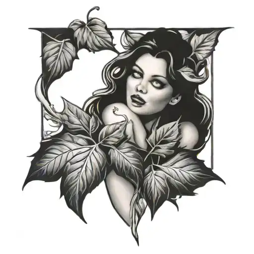 Ivy-Joan with ivy leaves tattoo design idea