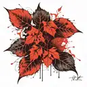 ivy leaves tattoo design idea