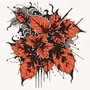 ivy leaves tattoo design idea