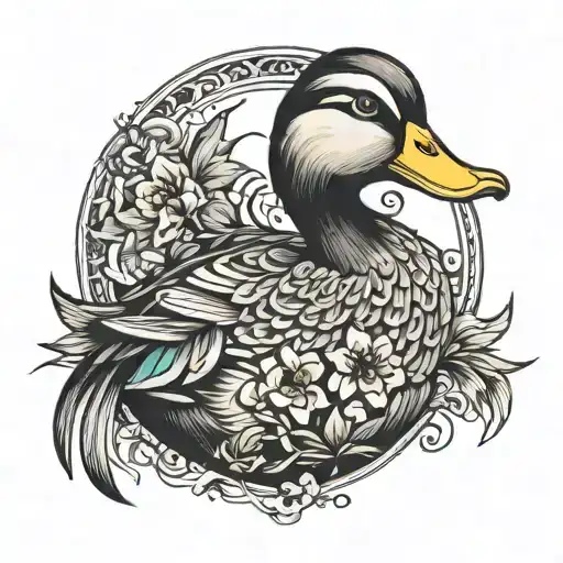 duck tattoo design idea
