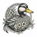 duck tattoo design idea