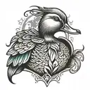 duck tattoo design idea