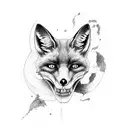 fox skull tattoo design idea