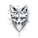 fox skull tattoo design idea