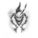 death note , ryuk tattoo design idea