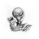 death note , ryuk tattoo design idea