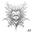 death note , ryuk tattoo design idea