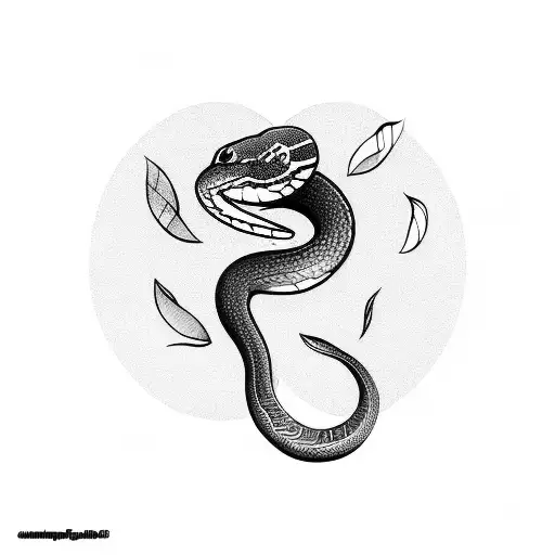 snake and butterfly tattoo design idea