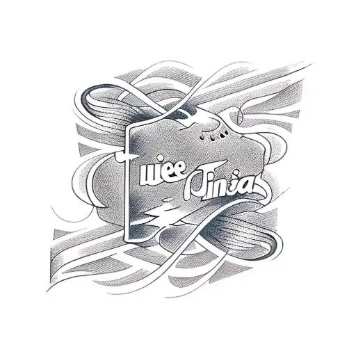 vines, lines, Texas, script font tattoo design idea