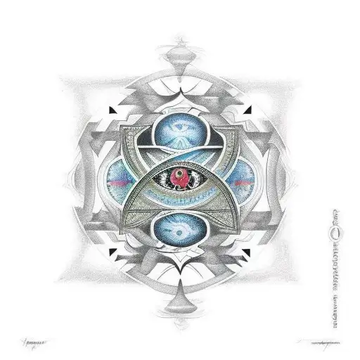 "Design a striking tattoo that features a symmetrical reflection image. The focal point of the tattoo should be a Libra  tattoo design idea