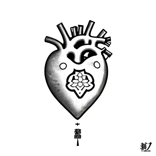 Heart tattoo design idea