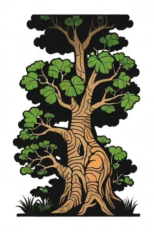baobab tree tattoo design idea