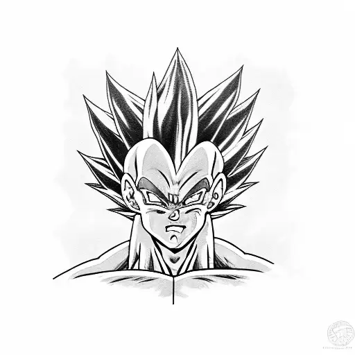 Vegeta tattoo design idea