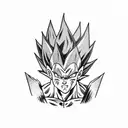 Vegeta tattoo design idea