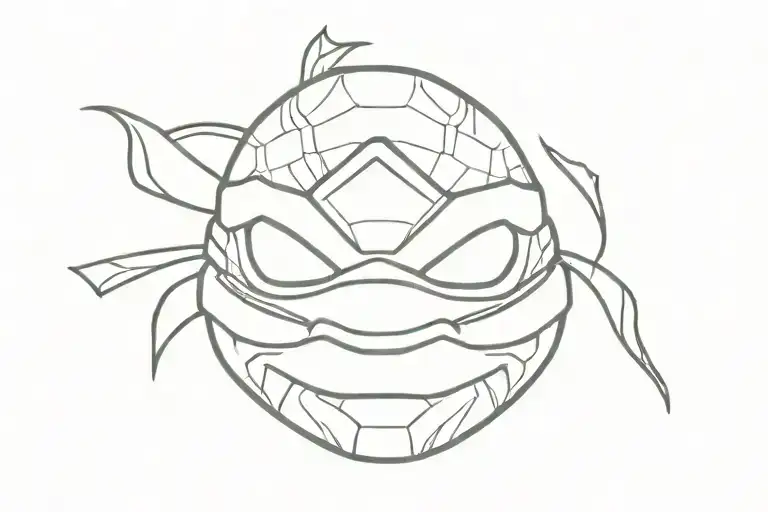 teenage mutant ninja turtle mask tattoo design idea