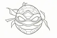 teenage mutant ninja turtle mask tattoo design idea