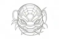 teenage mutant ninja turtle mask tattoo design idea