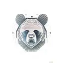 bear head with forest behind  tattoo design idea