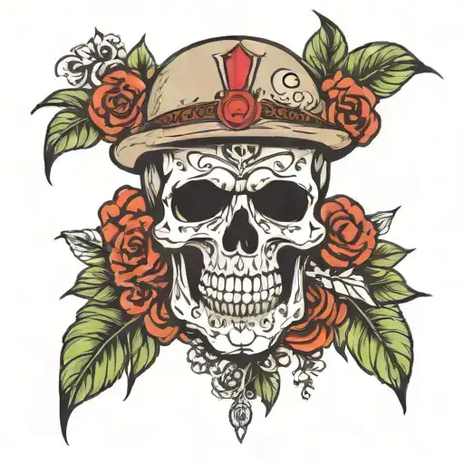 skull cuban with 31 tattoo design idea