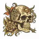 skull cuban with date 31052014 tattoo design idea