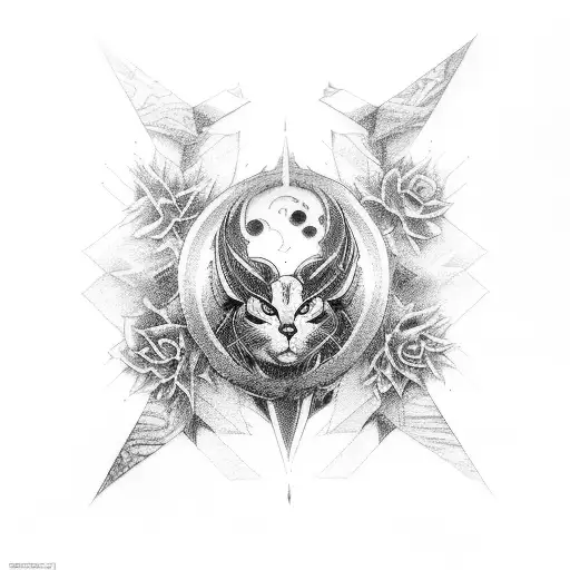 one sleeve, deep dark meaning, something from metalcore, something from anime tattoo design idea