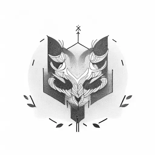 number eight tattoo design idea