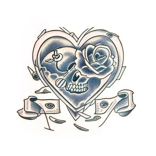 tattoo drawings of broken hearts