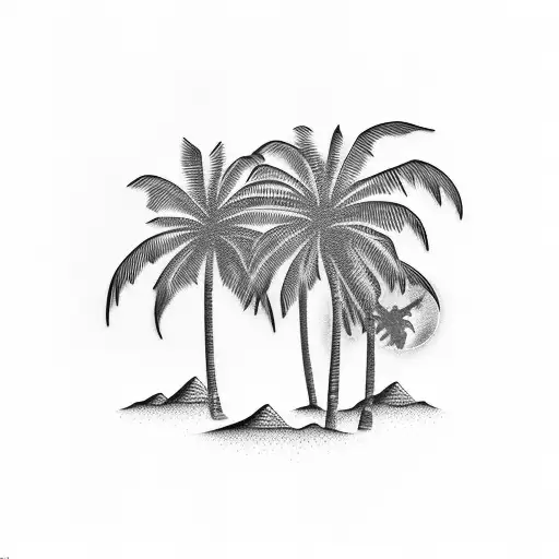 Palm Tree tattoo design idea