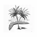 Palm Tree tattoo design idea