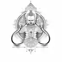 buda tattoo design idea
