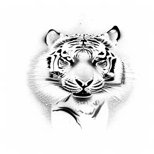 full body tiger tattoo design idea
