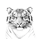 feminine full body tiger tattoo design idea