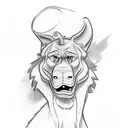 barney and scooby doo tattoo design idea