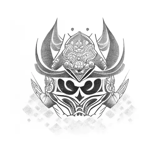 máscaras japonesas tattoo design idea
