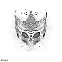 máscaras japonesas tattoo design idea