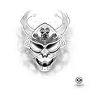 máscaras japonesas tattoo design idea