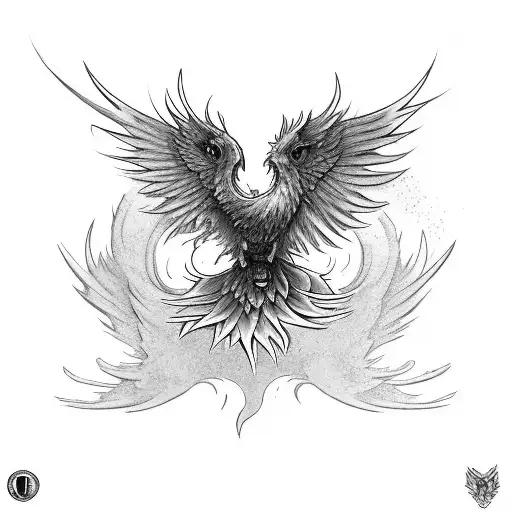 Dragon Phoenix Duel Tattoo — LuckyFish, Inc. and Tattoo Santa Barbara