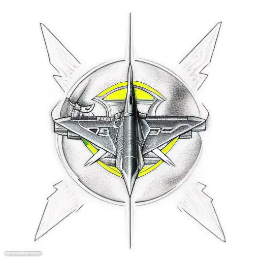 Lockheed SR-71 Blackbird and ikaros  tattoo design idea