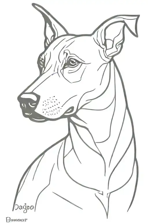 doberman dog tattoo design idea
