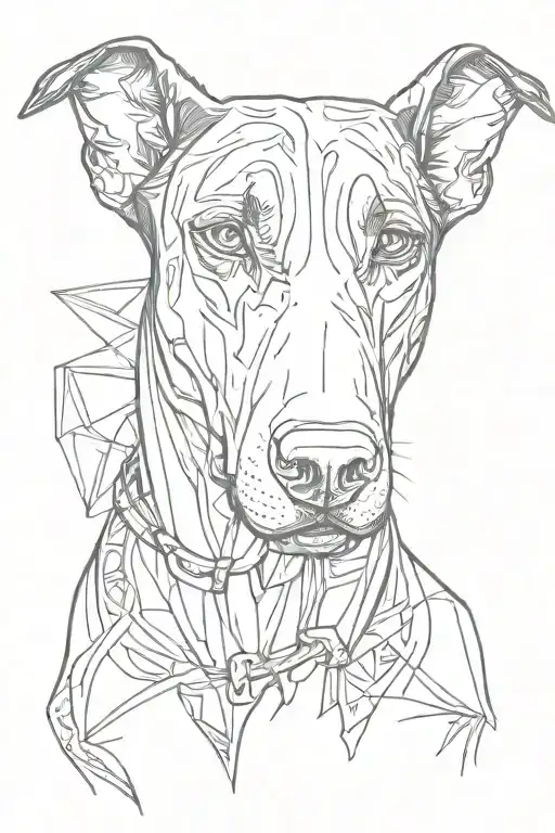 doberman dog tattoo design idea